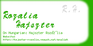 rozalia hajszter business card